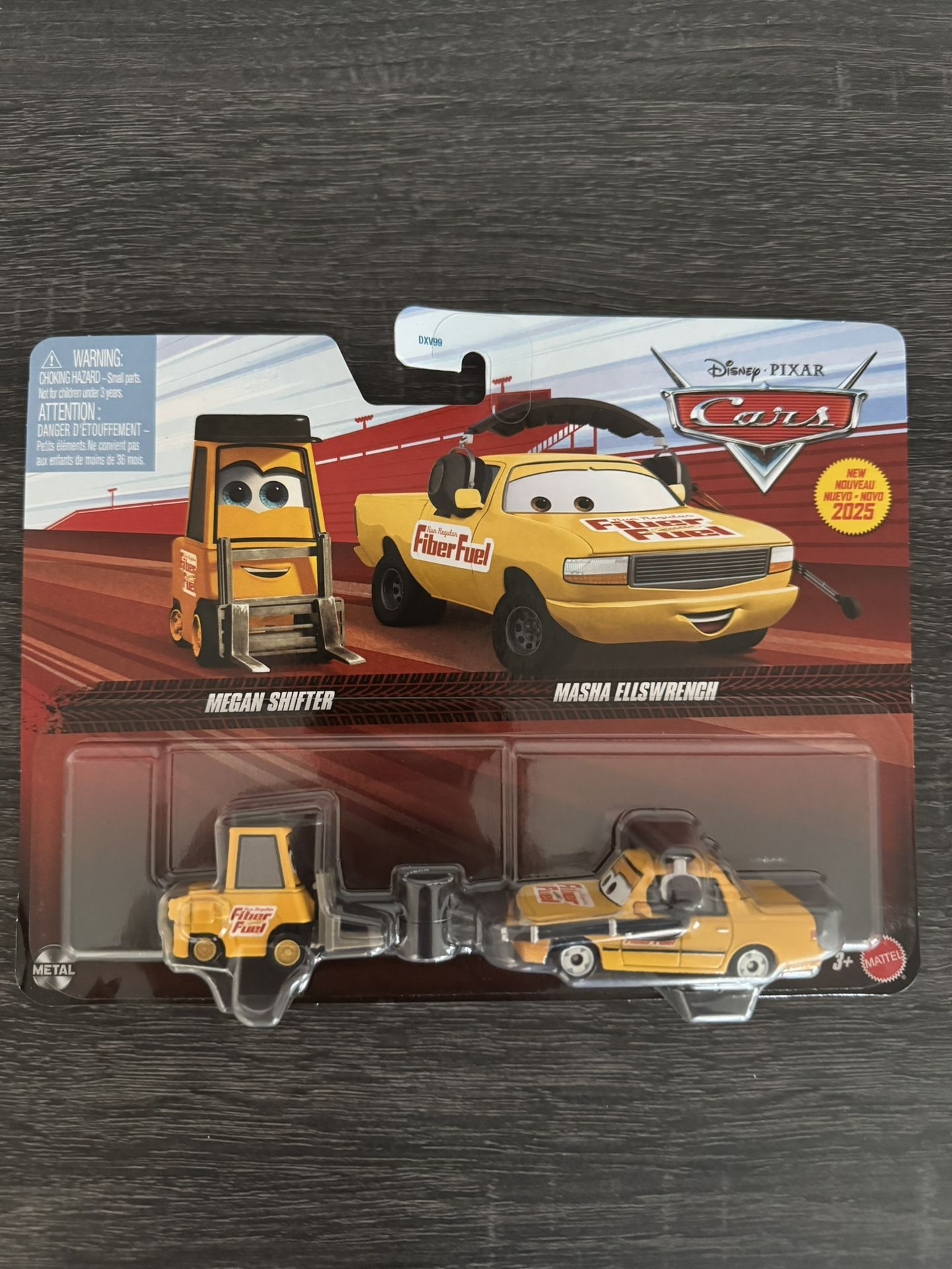 DISNEY PIXAR CARS MEGAN SHIFTER MASHA ELLSWRENCH FIBER FUEL 2025 2 PACK