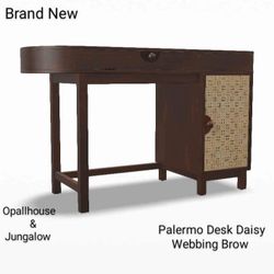 Brand New Opallhouse & Jungalow Palermo Desk Daisy Webbing Brow