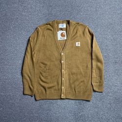 Carhartt Brand Label Logo Cardigan Sweater
