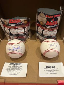 Dennis Eckersley & Barry Zito Auto Baseballs