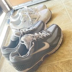 SZ9 NIKE  VOMEROS AND SIZE 8.5 NEW BALANCE 408s