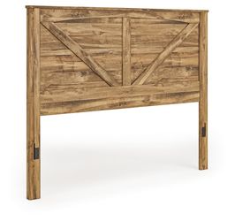 Branstony Brown King Crossbuck Panel Headboard