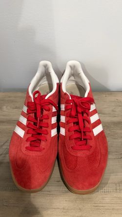 Adidas Red Suede Sneakers with Gum Sole