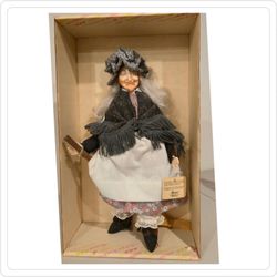 Vintage Effanbee Faith Wick "Hearth Witch" 18" Doll w/ Broom, Tags & Box