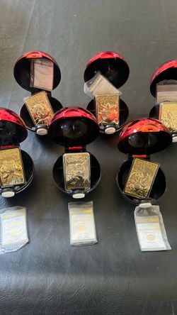 Pokemon special edition 23 karat gold plated trading cards
