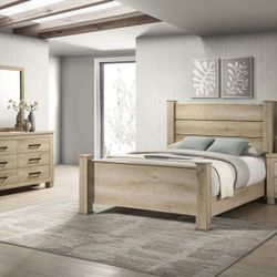 Four Piece Modern Queen Bedroom Set Queen Bed Frame Dresser Mirror And Night Stand On Sale Now
