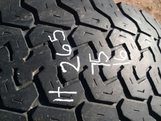 LT265 75 16 one all terrain tire & rim