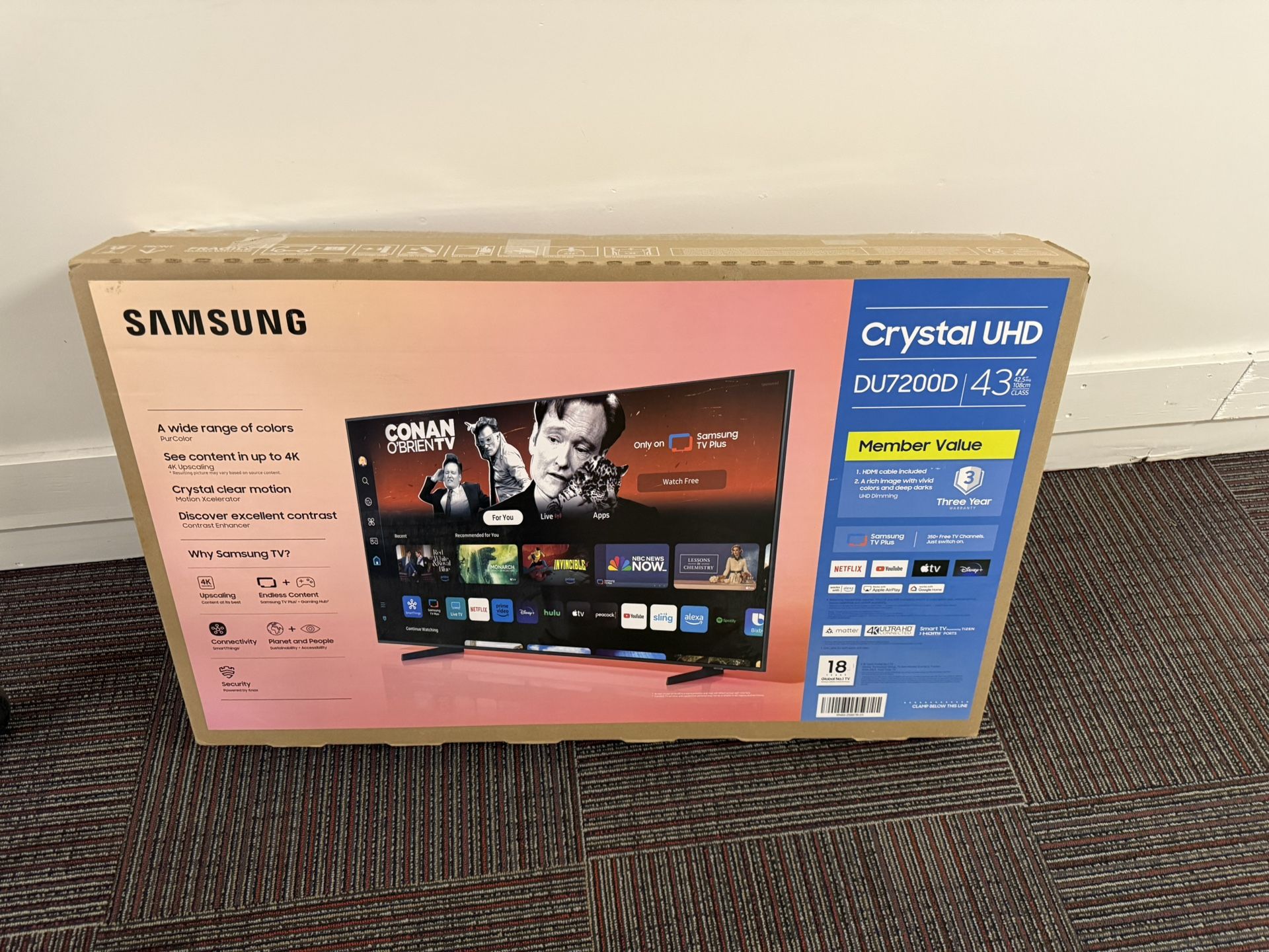 Samsung 43” Crystal UHD TV