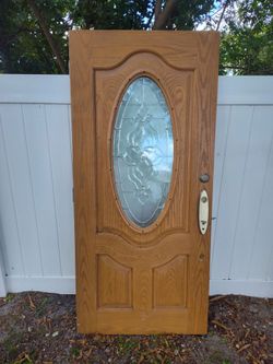 Wood front door