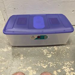 TUCKER Cedar Tops Plastic Storage Sweater Container with Cedar Pieces in the Lid to Repel Moths.