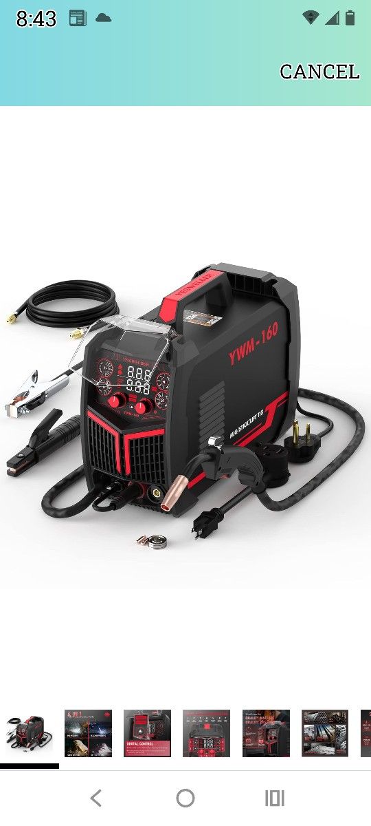 Ywm - 160 Mig/Stick/Lift Tig Welder