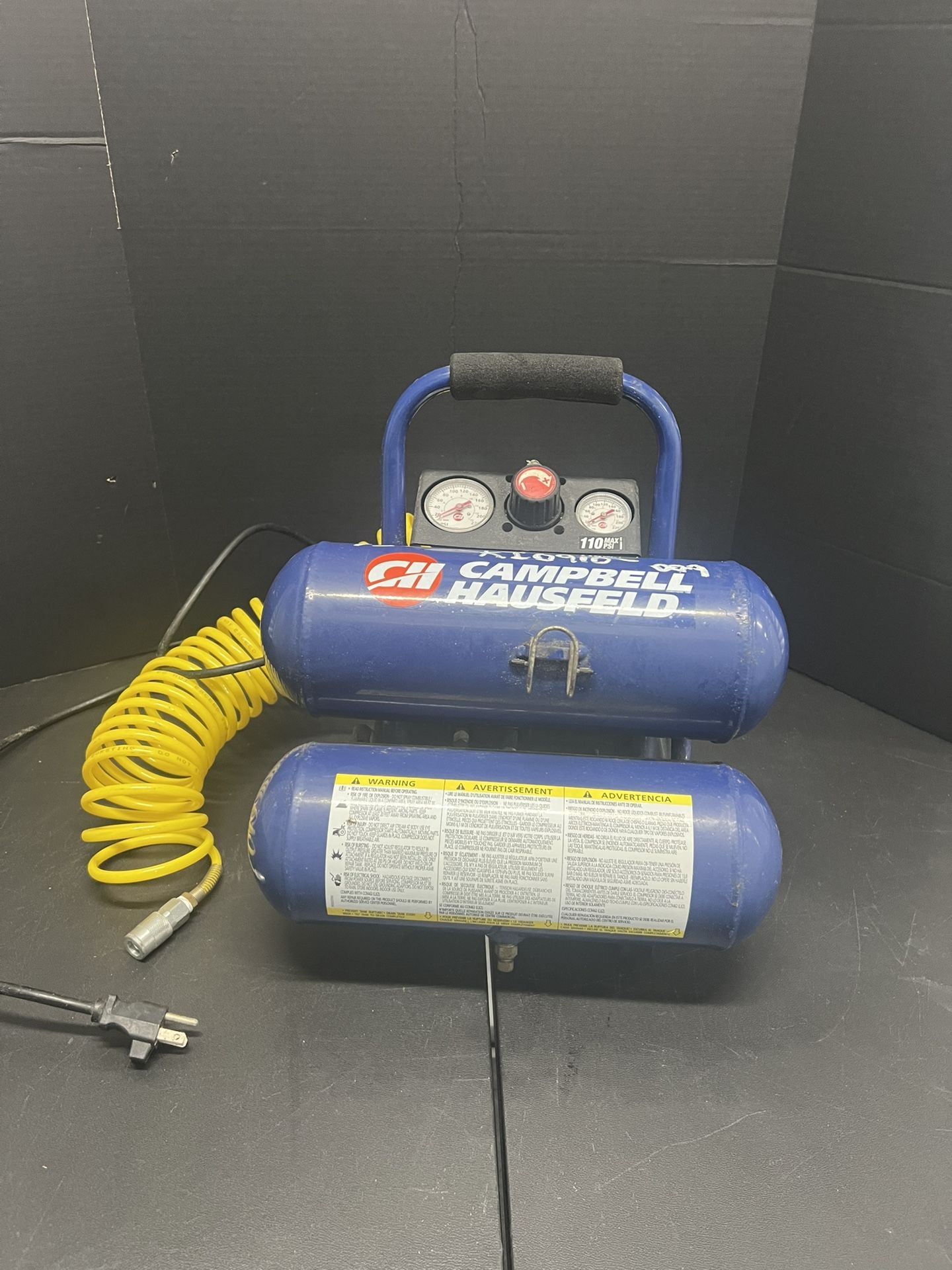 Campbell Hausfeld air compressor.