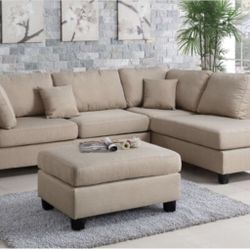 Sectional Sofa + Ottoman