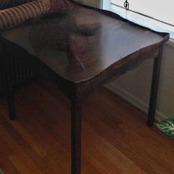 Antique Wood Side Table 