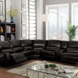 Brand New Black Power Motion Sectional with USB Docks