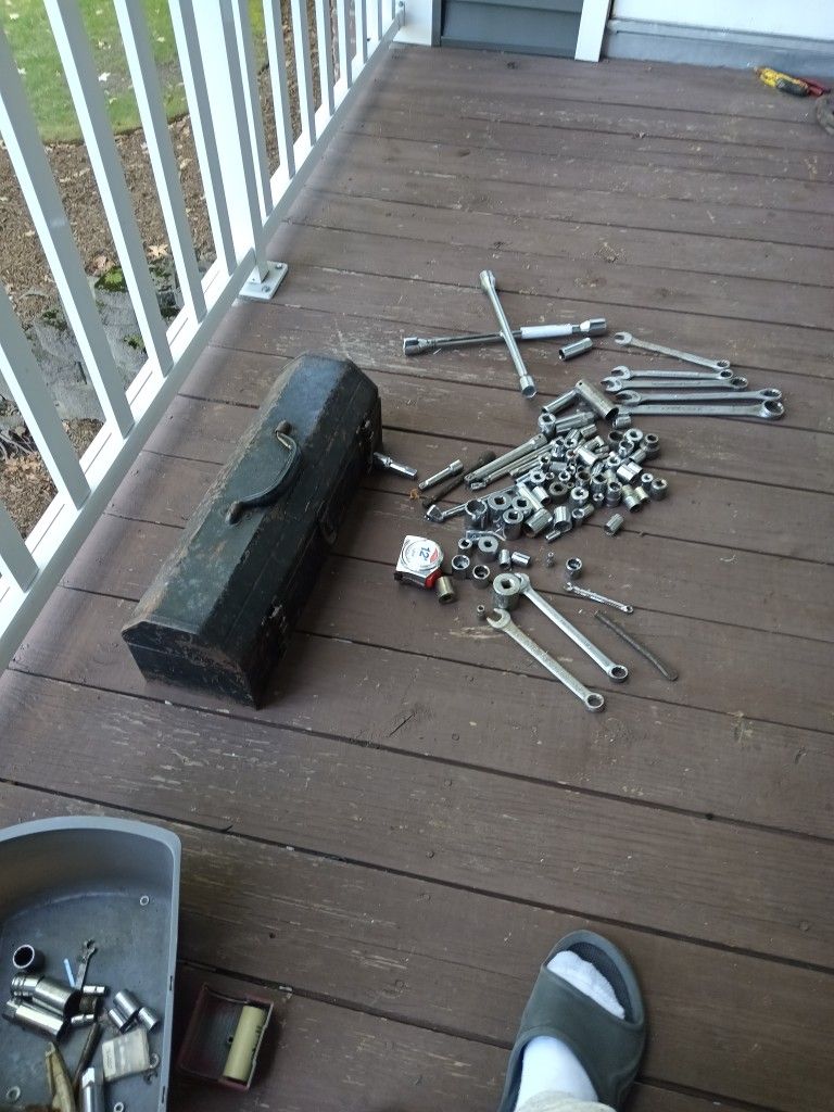 Tools open wrenches sockets # Tool Box And More Sawsall