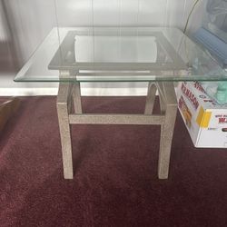 Living Room Glass Top Table Set