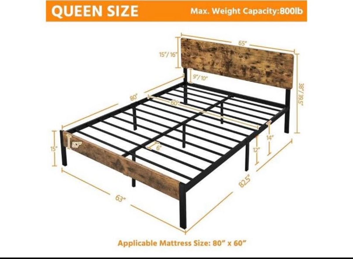 Bed Frame + Mattress + Comforter