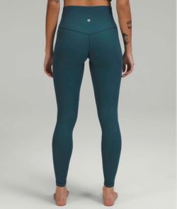 Lululemon Align Ribbed High-Rise Pant 25” Green Jasper Size 4 LIKE NEW