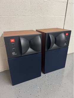 JBL 4425 Studio Monitors Pair Bi-Radial Horn Speakers Tested Walnut