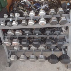 Dumbbell Set And Stand 