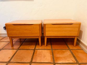 Greenington Pair Of Cardamom Solid Bamboo Nightstand G0028C W/1-drawer
