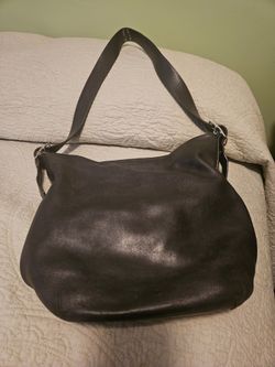 Coach black leather bag