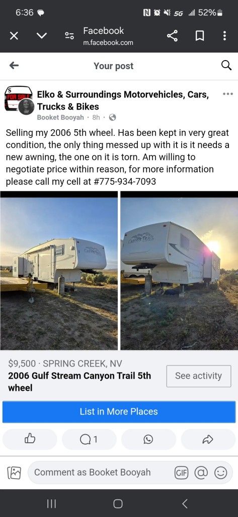 2006 Gulf Stream Canyon Trailer 5th Wheel 30 Ft Long