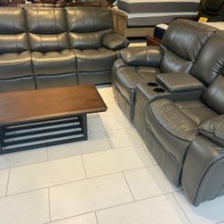 Tax Refund Sale!! Madrid Reclining Sofa And Loveseat Set (Gray Or Brown)---$899--Same Day Delivery!