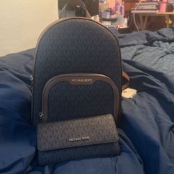 Michael Kors, backpack and wallet
