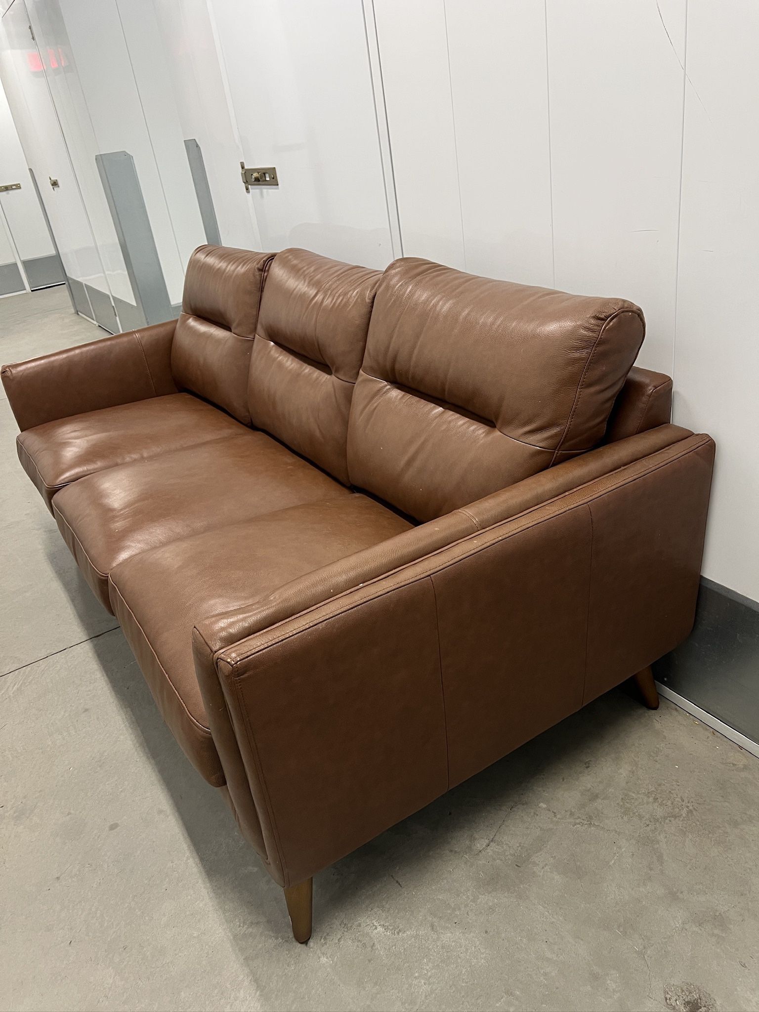 Leather sofa from Jerome’s Furniture 