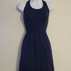 Ann Taylor LOFT Sleeveless Tank Maxi Dress Color: Navy Blue, Size M/P (Medium Petite)