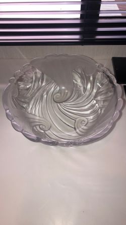 Big Clear Glass Serving Bowl