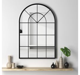 Arched Window Metal Mirror