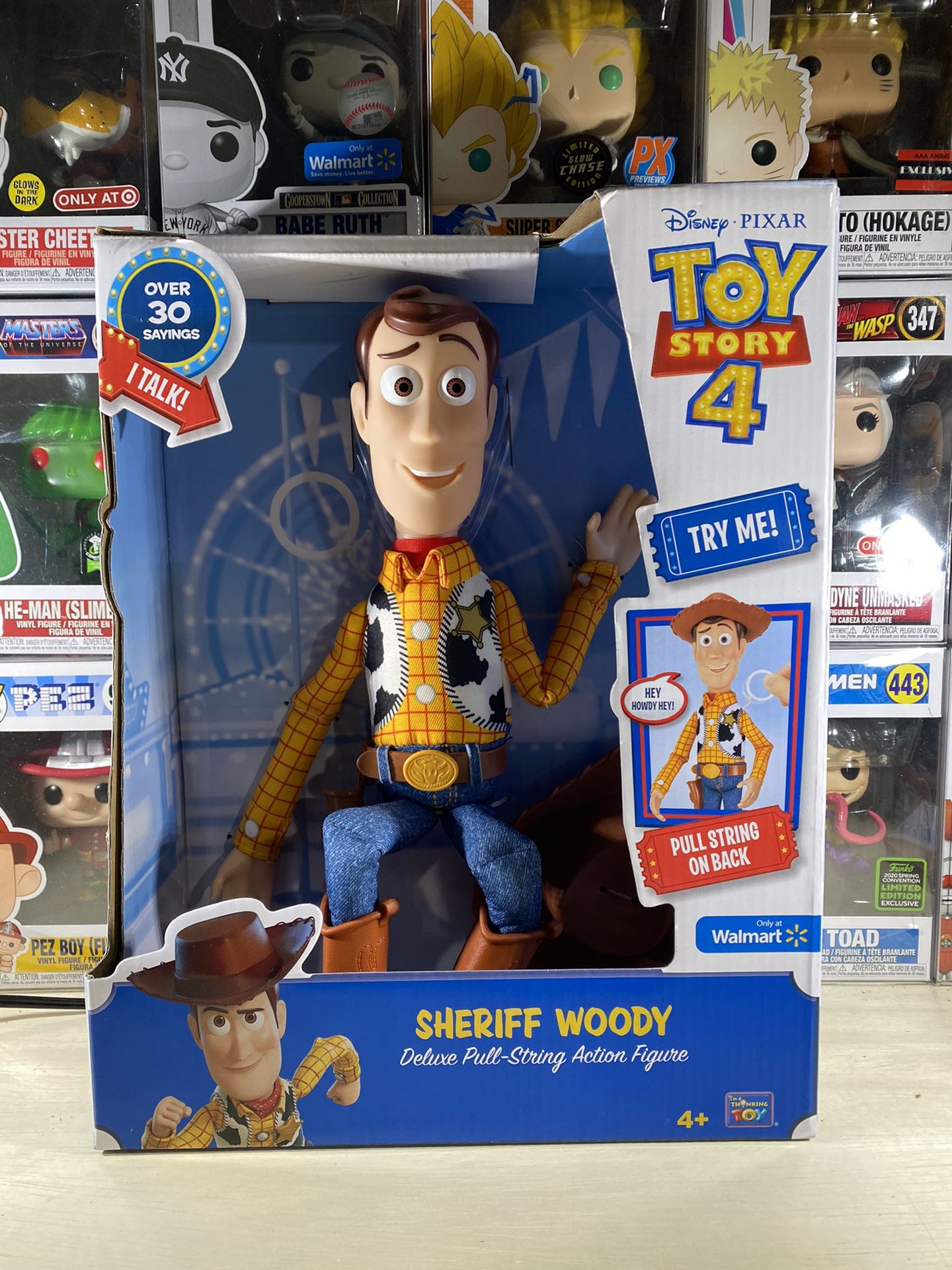 15" Disney Toy Story 4 Sheriff Woody Pull String Figure New in Box 30 Sayings