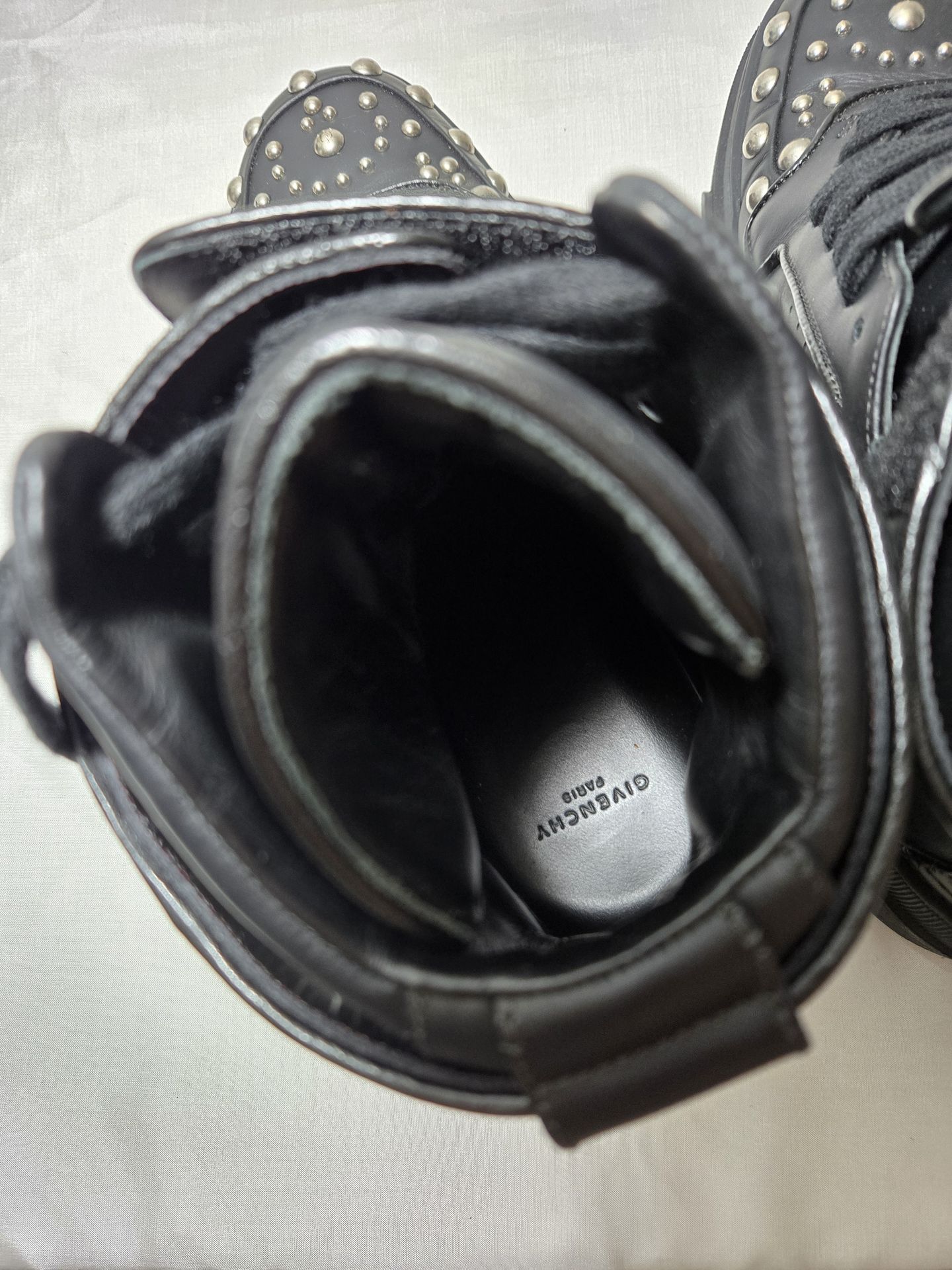 Givenchy by Riccardo Tisci Black Calf Leather Studded 