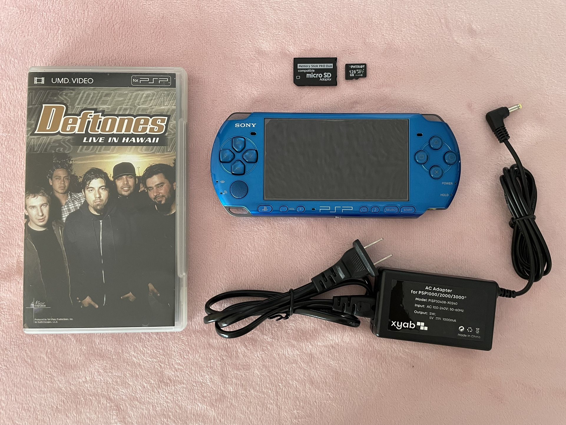 Sony PlayStation Portable Psp 3000 Blue w/ 7000+ Games Saved for