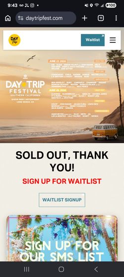 2day ga wristband for daytrip