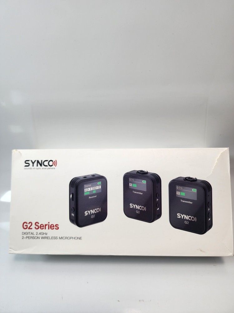 SYNCO Wireless Lavalier Microphone, G2(A2) 2.4G Dual Transmitter Lapel Mic
