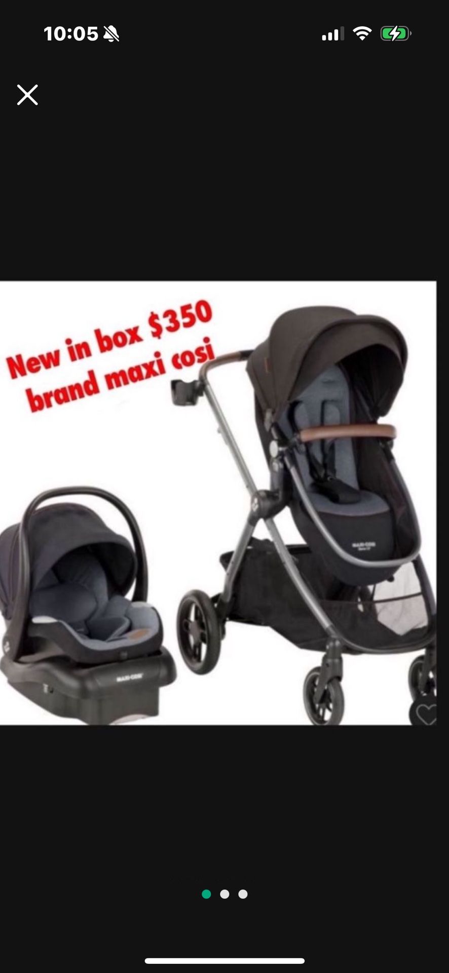 New in box The Maxi-Cosi Siena Modular Travel System, $350 Firm no lower Cash only East Palmdale off 47th &R8 Address will be provide when ready to c