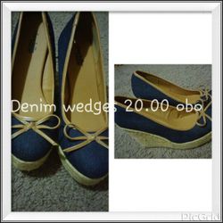 Denim wedges new!