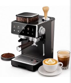 Espresso Machine with Grinder & Steam Milk Frother,Semi-Automatic Espresso Maker,Coffee Espresso Machine,Coffee Maker for Home-Cappuccino,Latte,Americ