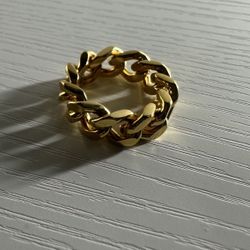 14K Gold Plated Ring Size 8 New