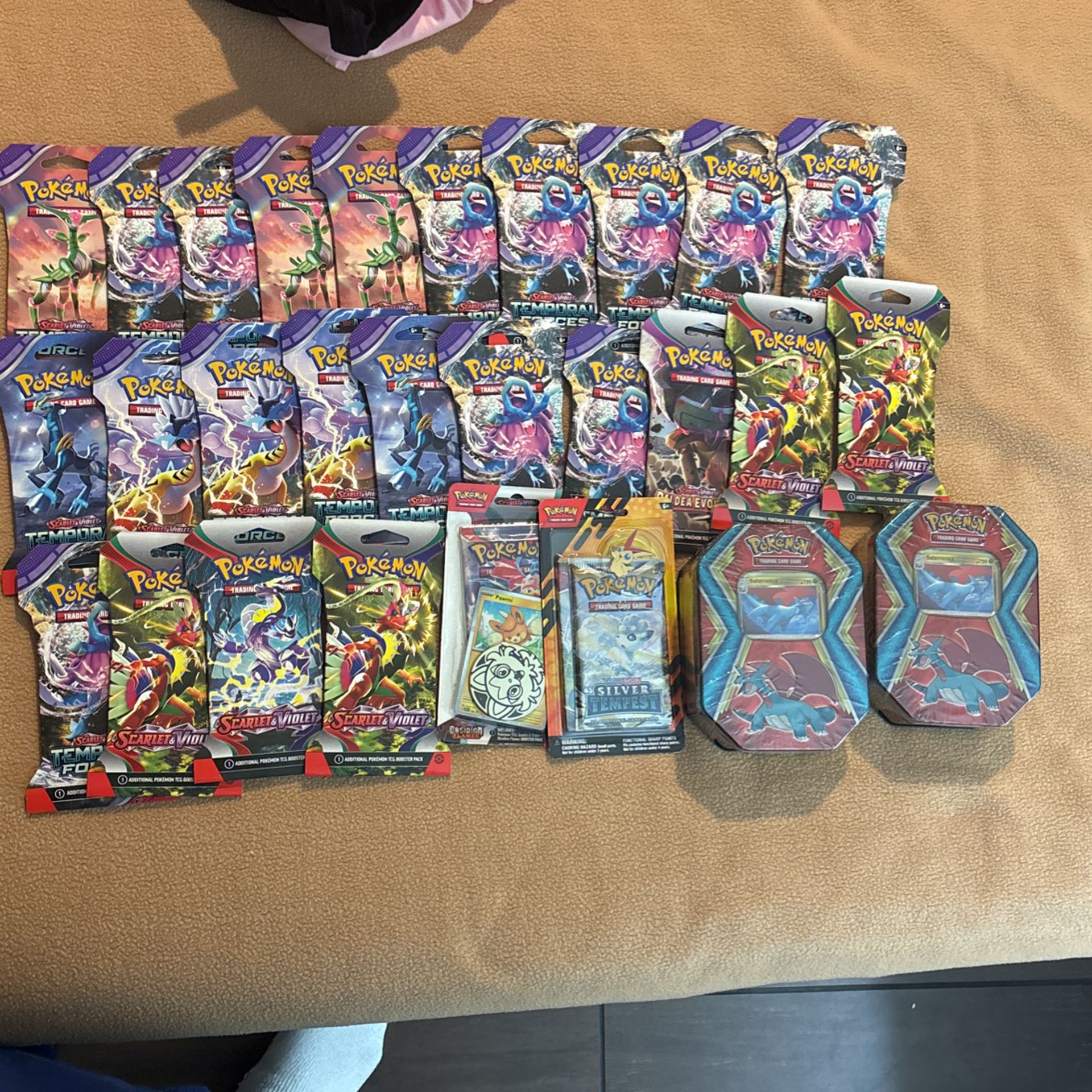 Pokemon Card Packs And Tins 27 Single Packs 2 Tins