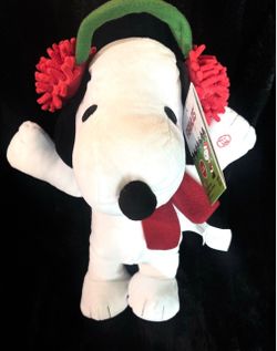 Peanuts Snoopy Holiday animatronic with Earmuffs