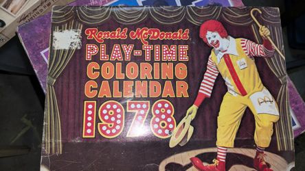 VINTAGE 1978 MCDONALD'S CALENDAR $5