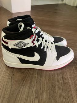 Nike Air Jordan 1 Mid Black/White/Red High Top Sneakers