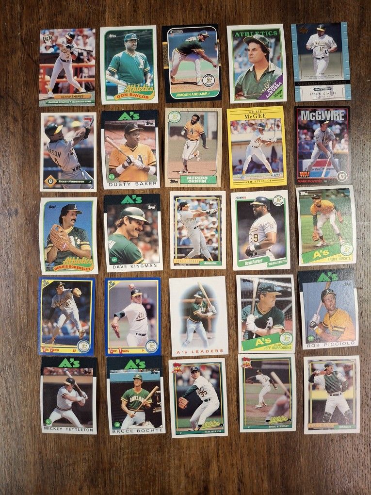 177 Baseball Cards Of Oakland Athletics