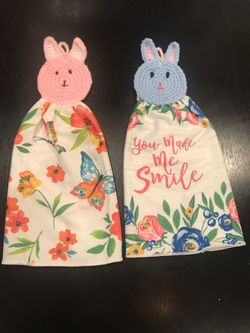 Crotchet bunny towels