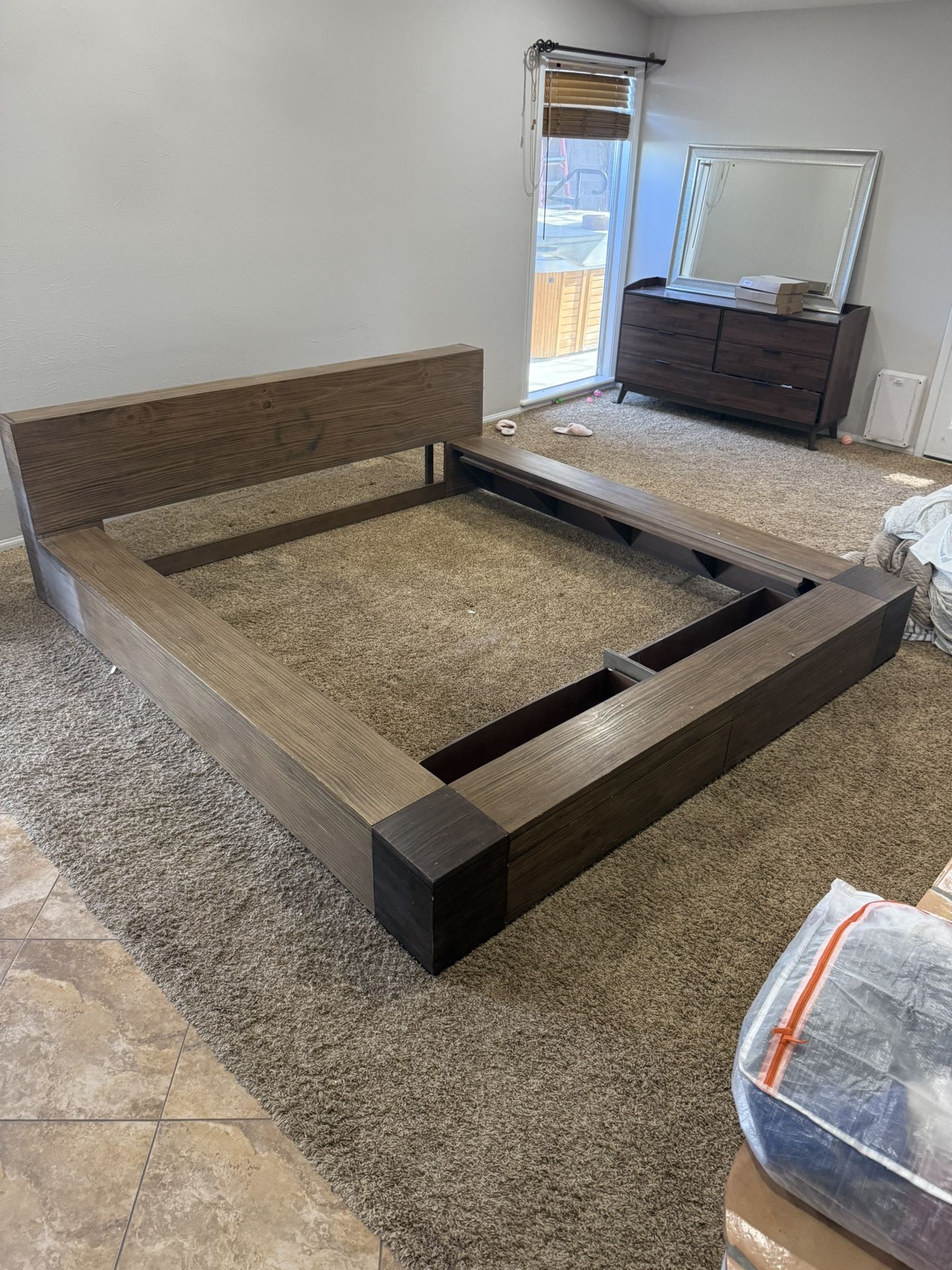 California King Platform Bed With Storage